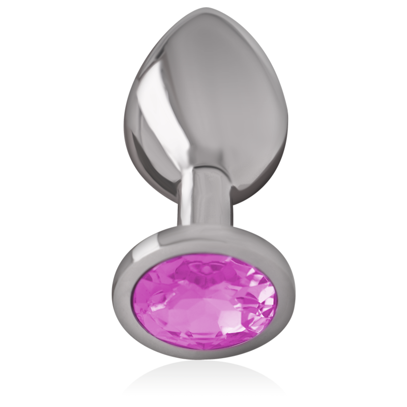 INTENSE - PLUG ANAL METAL ALUMINIO CON CRISTAL ROSA TALLA M - Imagen 2