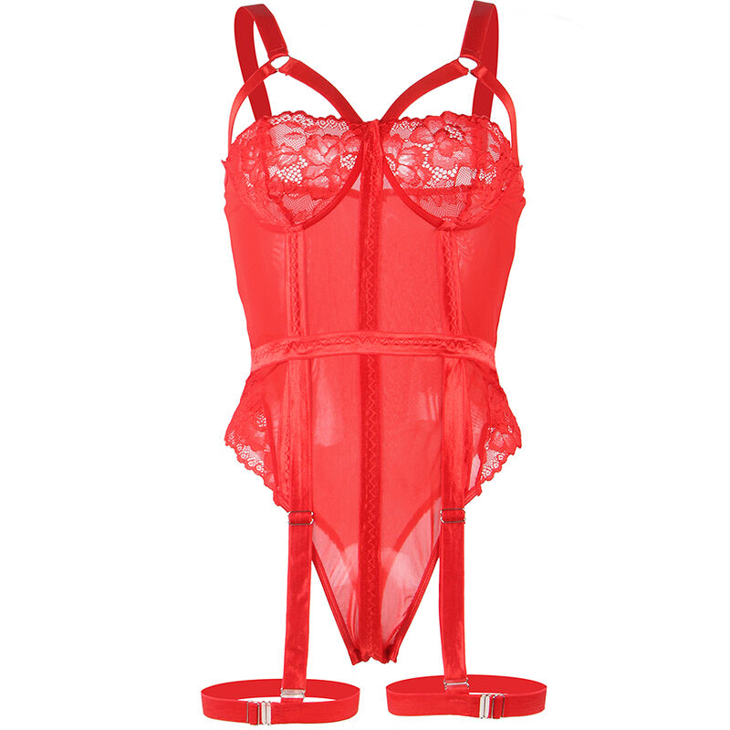 SUBBLIME - TEDDY CON LIGUERO DETALLE TIRAS PECHO ROJO S/M - Imagen 5